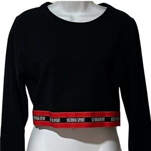NWOT Victorias Secret long sleeve crop athletic top size L